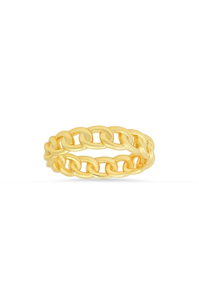 Queen Jewels Curb Chain Ring In Gold