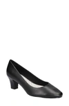 Easy Street Fabulous Womens Faux Leather Round Toe Pumps In Black