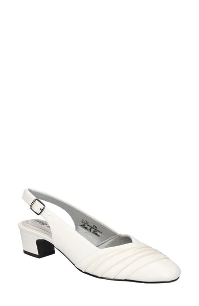 Easy Street Bates Slingback Pump In White