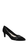 Easy Street Nobel Womens Slip On Pointed Toe Pumps In Black Lamy