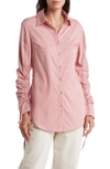 Patrizia Luca Ruched Sleeve Button-up Shirt In Pink