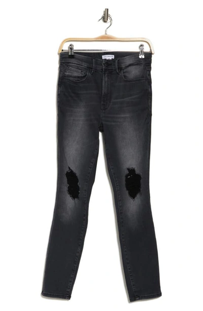 Good American Always Fits Good Leg Distressed Skinny Jeans In Black252