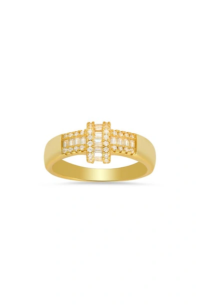 Queen Jewels Cz Band Ring In Gold