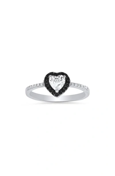 Queen Jewels Cz Heart Ring In Silver