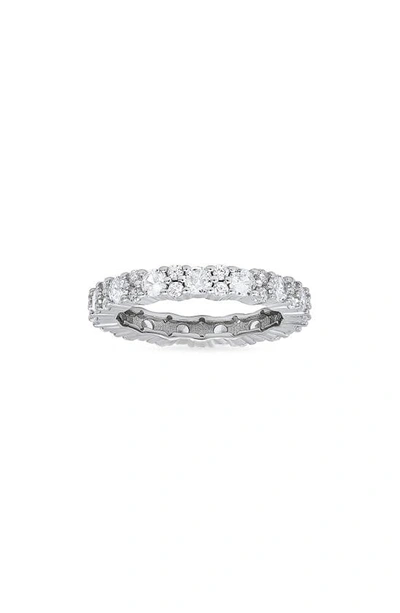 Queen Jewels Sterling Silver Cubic Zirconia Eternity Band Ring