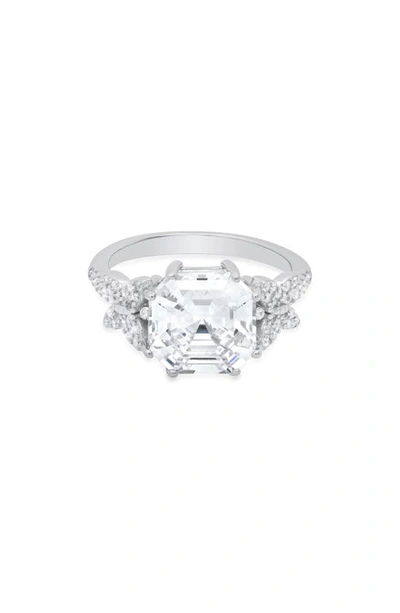 Queen Jewels Sterling Silver Asscher Cut Cz Ring