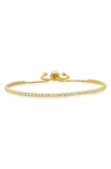 Queen Jewels Cz Slider Bracelet In Gold