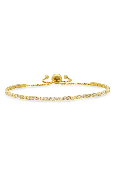 Queen Jewels Cz Slider Bracelet In Gold