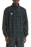 Undercover Check-pattern Bomber Jacket In Green Check