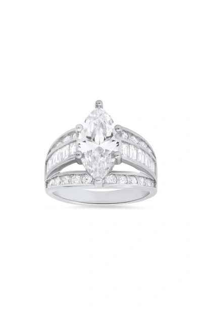 Queen Jewels Sterling Silver Marquise Cubic Zirconia Ring