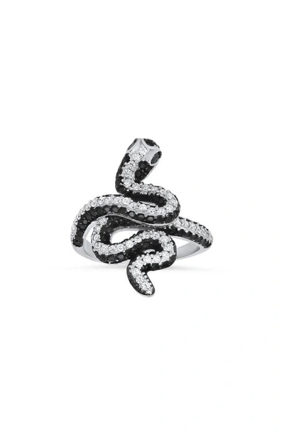 Queen Jewels Sterling Silver Cubic Zirconia Snake Ring