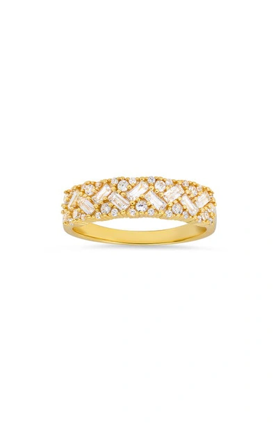 Queen Jewels Cz Band Ring In Gold