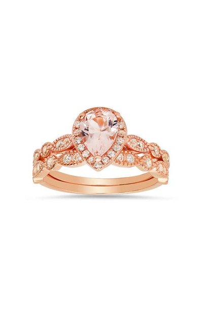 Queen Jewels 2-piece Ring Set In Rose Gold