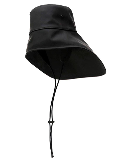 Burberry Drawstring Fisherman Hat In Black