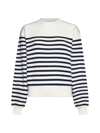 Khaite Viola Sweater Clothing In Ivory/navy Stripe