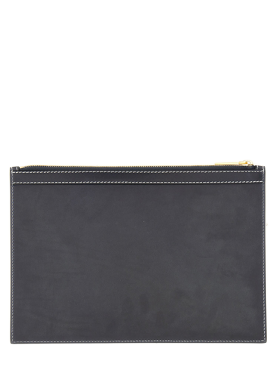 Thom Browne Small Tablet Holder In Navy