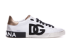 Dolce & Gabbana Portofino Leather Sneakers In White