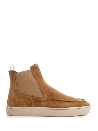 Officine Creative Suede Chelsea Boots In Beige