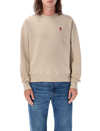 Ami Alexandre Mattiussi Ami De Coeur Crewneck In Champagne