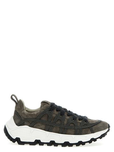 Brunello Cucinelli Monile Sneakers Gray In Grey