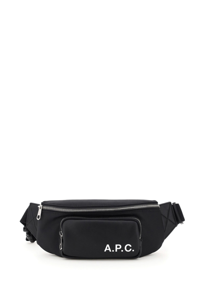 Apc Camden Faux Leather And Nylon Bag In Black
