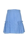 Amen Cotton Woven Skirt Mint In Blue