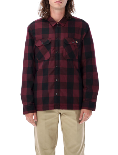 Dickies Sacramento Lined Shirt In Burgundy-red