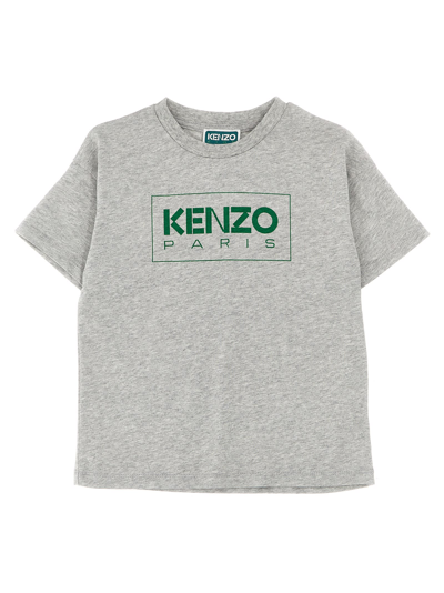 Kenzo Kids' Logo印花短袖t恤 In Grey