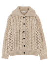 Brunello Cucinelli Cardigan Paillettes In Beige