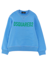 Dsquared2 Logo-print Cotton Sweatshirt In Light Blue