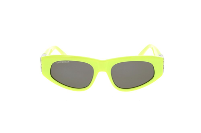 Balenciaga Eyewear Rectangular Frame Sunglasses In Yellow