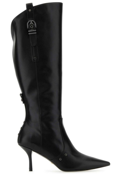 Stuart Weitzman Thigh-high Leather Boots In Black