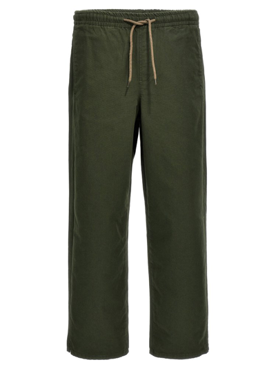 Apc Drawstring Track Trousers In Green