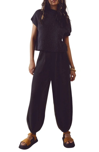 Free People Freya Sweater Set In Black Charcoal Combo