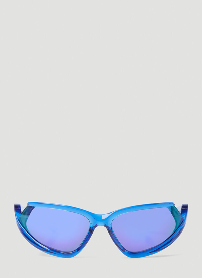 Balenciaga Side Xpander Cat Sunglasses In Blue