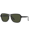 Ray Ban State Side Green Aviator Unisex Sunglasses 0rb4356 654531 58 In Black