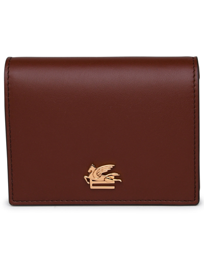 ETRO ETRO WOMAN ETRO BROWN LEATHER WALLET