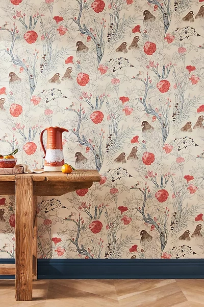 Anthropologie Beatrice Wallpaper In White