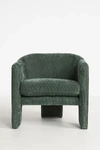 Anthropologie Corduroy Effie Tripod Chair In Green