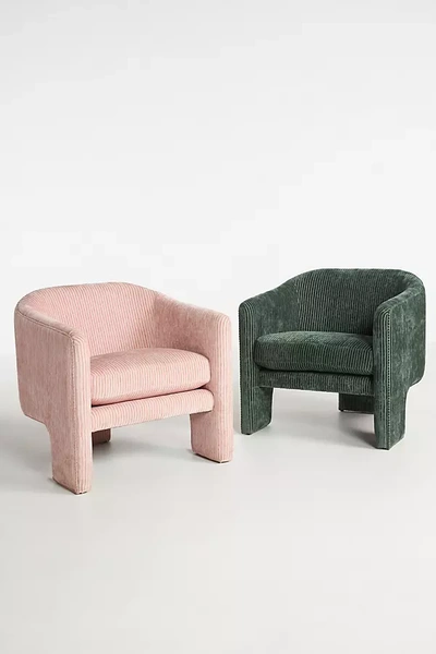 Anthropologie Corduroy Effie Tripod Chair In Pink