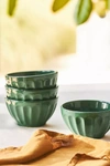 Anthropologie Amelie Latte Cereal Bowls, Set Of 4 By  In Green Size S/4 Cereal