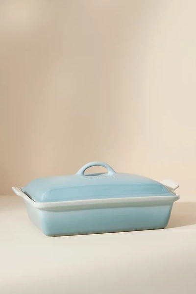 Le Creuset 4 Qt Heritage Rectangular Covered Casserole In Mint