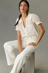 Pilcro Puff-sleeve Blouse In White