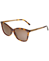 Jimmy Choo Women's Rectangular Sunglasses Ba/g/s 08670 Havana/gold 56mm In Brown