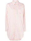 Etro Striped Oversized Cotton-poplin Shirt In White
