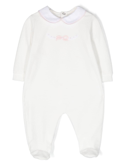 Siola Babies' Embroidered-bow Body In White