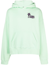 PALM ANGELS DOUBY LOGO-PRINT COTTON HOODIE
