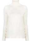 Michael Michael Kors Decorative-button Merino Jumper In White