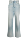 KENZO LOGO-PATCH FLARED JEANS