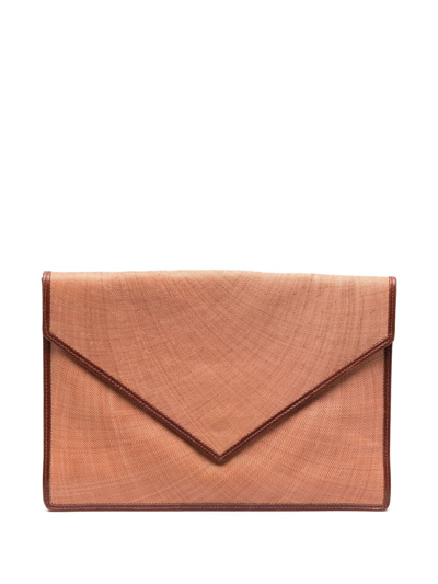 Pre-owned Dior 1990s  Envelope Clutch Bag In Neutrals